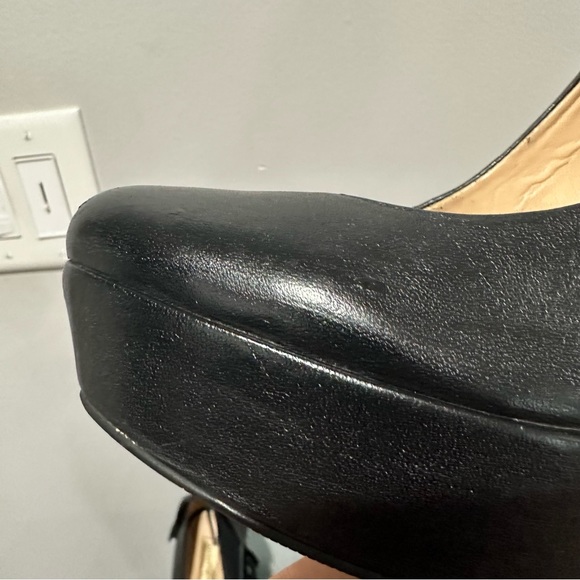 Report Signature Targee Black Fringe Platform Leather Pumps Size 8 - Picture 14 of 16